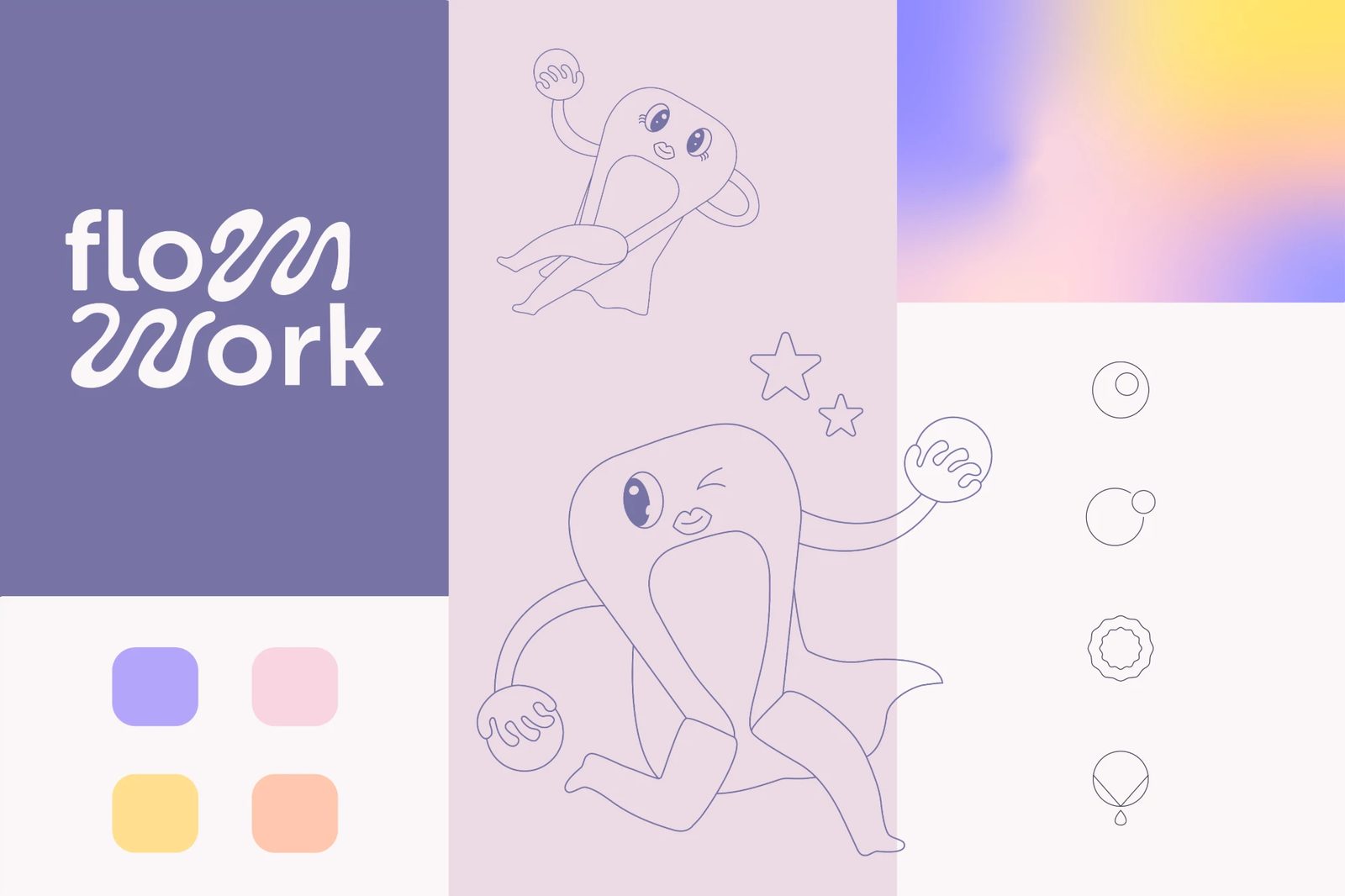 Moodboard zum Branding von flowwork